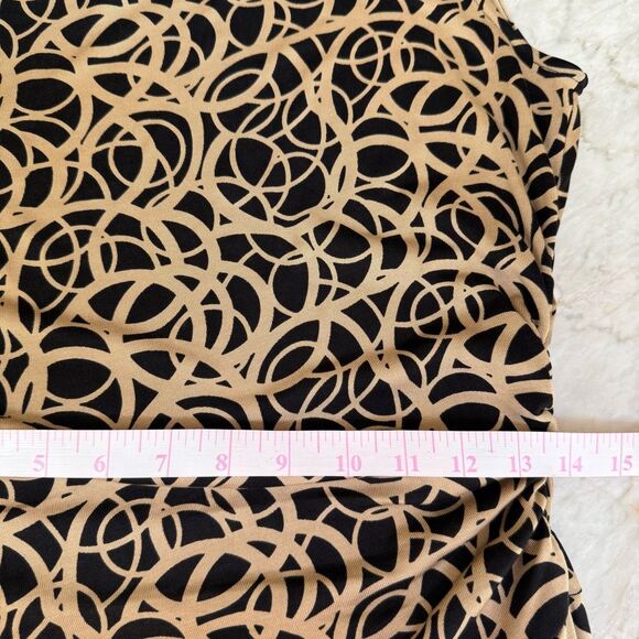 DVF Diane Von Furstenberg Dress Renaxi Asymmetrical Geometric 100% Silk Sz 12 - Picture 6 of 7